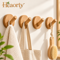 Round Wooden Wall Peg Hooks – Minimalist Entryway Hanging Hooks main