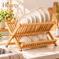 Foldable Bamboo Dish Drying Rack – Two-Level Kitchen Countertop Drainer main
